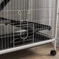 5-Tier Rolling Small Animal Cage, Deluxe Guinea Pig Cage, Ferret Cage for Mink Chinchilla Kitten Rabbit, Light Grey