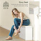 Entryway Bench with Padded Seat and Flip-Drawers, Holds up to 265lbs, Shoe Storage Bench for 8 Pairs of Shoes, White