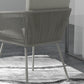 3 Piece Outdoor Patio Bistro Set, Wicker Rattan Furniture with Metal Legs for Garden, Backyard, Light Grey