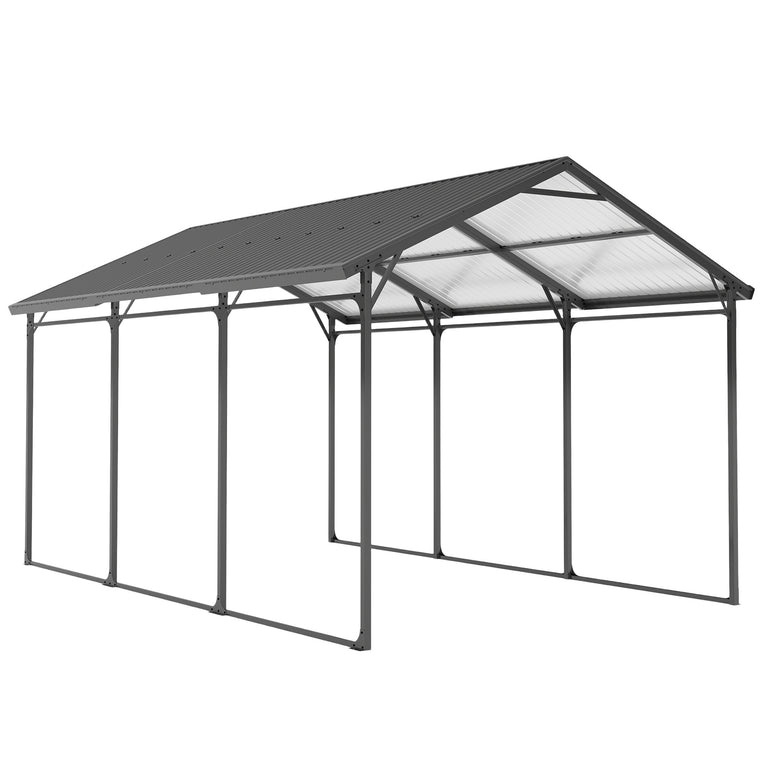 10' x 15' Heavy-Duty Metal Carport with Reinforced Steel Frame