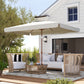 Patio Umbrella 118.1" x 78.7" Outdoor Parasol UV50+ Protection in White