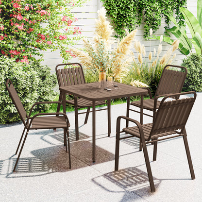 Stackable Outdoor Dining Chairs, Set of 4
