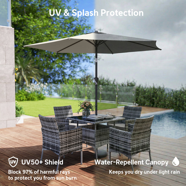 9' Outdoor Table Patio Umbrella with Tilt & UV Protection