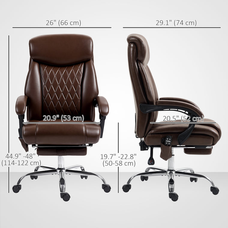 6-Point Massage Office Chair with Footrest