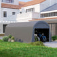 10' x 20' Portable Shed, Motorcycle Bike Tent with Roll-up Door, Galvanised Steel Frame for Garden Tools, Dark Grey