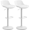 Set of 2 Swivel Bar Stools, Adjustable Height