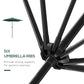 8.5FT Patio Umbrella, Round Garden Parasol with 6 Ribs, Market Sunshade Tilt Canopy w/ Crank Handle for Outdoor, Green