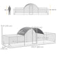 21.7' x 6.2' Metal Chicken Run with Waterproof and Anti-UV Cover