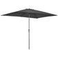 6.5x10ft Patio Umbrella, Rectangle Market Umbrella, Black