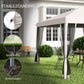 10' x 10' Pop Up Canopy Tent Gazebo, Foldable Canopy Tent with Zipper Mesh Sidewalls and Carry Bag, Easy Setup Screen Shelter for Backyard Patio Outdoor, Beige