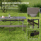 6 ft Plastic Bench Seat, 2 PC Portable Foldable Folding Bench with Carrying Handle for Picnic Camping, Distressed Brown