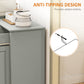 Modern Sideboard Cabinet, Buffet Cabinet with 2 Drawers and Adjustable Shelves, Buffets Tables for Dining Room, Grey