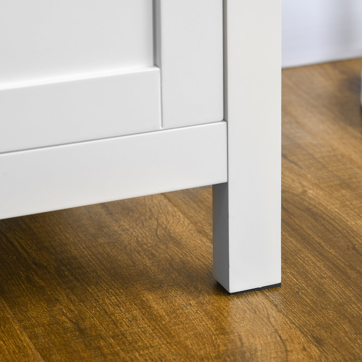 Sideboard Cabinet, Buffet Table with Drawer, Double Door Cupboard and Adjustable Shelf for Living Room, Entryway, White