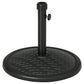 31lbs Concrete Round Patio Umbrella Base Holder, Outdoor Market Umbrella Stand Weight for Lawn, Deck, Backyard, Garden, Black