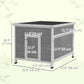 Duck Coop, Wooden Chicken House Rabbit Hutch with Openable Roof, Removable Floor, Double Doors, Ramp, Grey