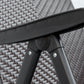 2PCs Outdoor Wicker Folding Chairs with Adjustable Backrest, Brown