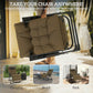 Folding Garden Chair, Reclining Zero Gravity Chair, Sun Lounger with Cushion and Headrest, Khaki