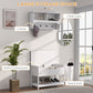 Wall Mounted Coat Rack with Shoe Storage Bench, Hall Tree and Bench, Clothes Hanger Rack with Shelves for Hallway White