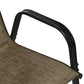Set of 4 Outdoor Dining Chairs, Heavy Duty Stackable Patio Dining Set with Armrests for Balcony Garden, Brown and Black