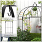 Birdcage Shape Arbour, Metal Garden Arbour Pergola Pavilion for Climbing Plants, Lights, French Style Arch Trellis