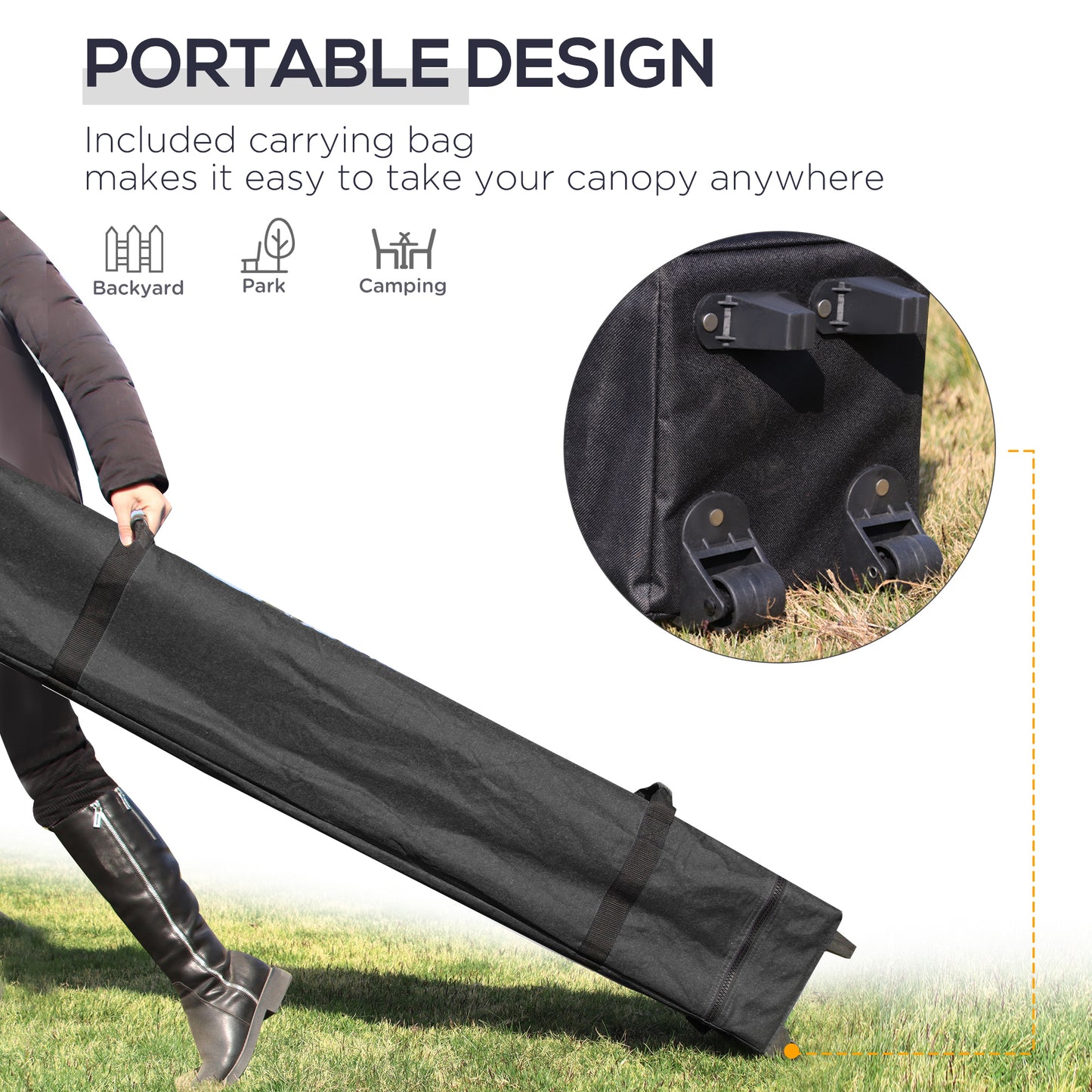 10' x 10' Pop Up Canopy Tent, Instant Sun Shelter, Tents for Parties, with Wheeled Carry Bag, Blue