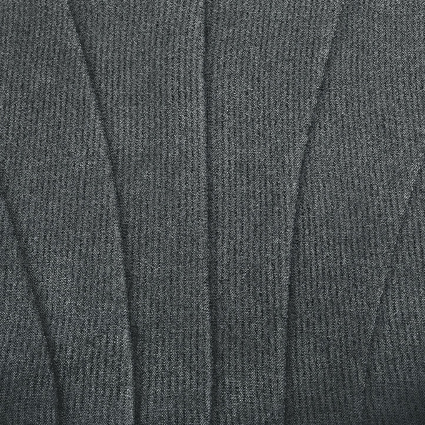 Fabric Armchair, Modern Accent Chair with Wood Legs for Living Room, Bedroom, Home Office, Dark Grey