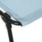 Outdoor Folding Lounge Chair, 4-Level Adjustable Chaise Lounge with Headrest, Tanning Chair Beach Bed, Reclining Lounger Cot for Camping, Hiking, Backyard, Light Blue