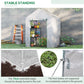 56" x 56" Walk-in Greenhouse Outdoor, Portable Gardening Plant Hot House with 2-Tier Shelf, Green