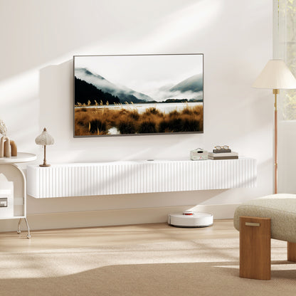 71" Floating TV Stand with Flip-Down Doors