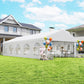 Heavy Duty Large Party Tent & Carport with Removable Sidewalls, Portable Garage Canopy Tent, White
