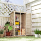 Wooden Garden Shed, Outdoor Storage Shed with Waterproof Asphalt Roof, Shelves, Natural