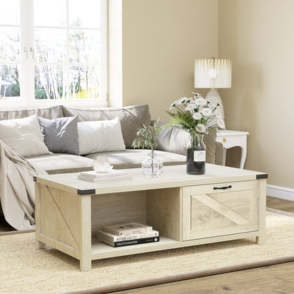 Industrial End Table with Drawer and Shelf