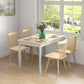 47" x 30" Dining Table, Farmhouse Dining Room Table with Pine Wood Frame, Space Saving Kitchen Table, Natural