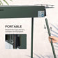 Portable BBQ Grill, Charcoal Grill with Side Seasoning Baskets, Hooks and Nets for Outdoor, Picnic, Camping, Dark Green