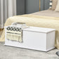 39.5" Storage Chest with 2 Safety Hinges, Storage Box Organizer with Flip-Top Lid, Entryway Storage Bench, White