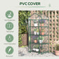 Portable Greenhouse with 4 Tier Shelves Outdoor Hot House, Steel Frame, PVC Cover, 28" x 20" x 63", Transparent