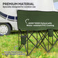 6 Seat Folding Camping Chair with Cup Holder and Carrying Case for Camping, Picnic, Sports Events, Dark Green