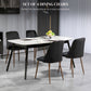 Upholstered Dining Chairs Set of 4, Velvet Accent Chair with Back and Wood-grain Steel Leg for Kitchen, Black