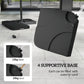 9.6ft Offset Patio Umbrella Garden Hanging Parasol Banana Cantilever Umbrella with Base, Crank, Coffee