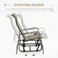 Patio Glider with Breathable Mesh Fabric, Outdoor Glider Chair, Garden Rocking Gliding Seat for Patio, Yard, Porch, Sand