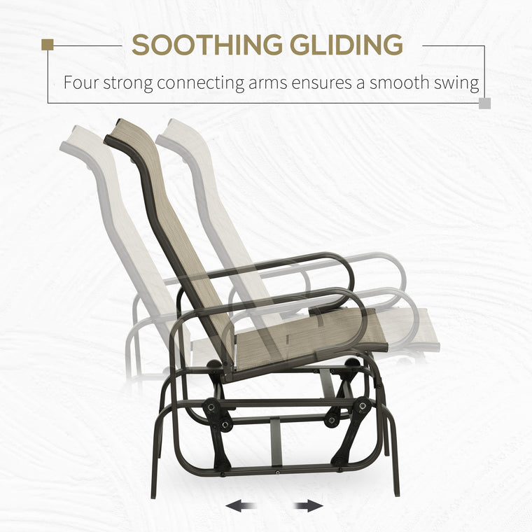 Sand Glider Chair with Breathable Mesh Fabric