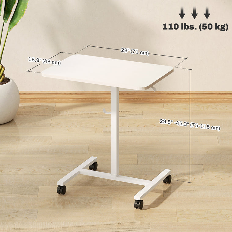 Height Adjustable Standing Desk with Wheels