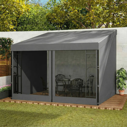 10' x 10' UV-Resistant Wall Pergola with Netting