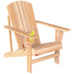 Classic Adirondack Chair, Muskoka Chairs, Garden Deck Chair with Cup Holder for Patio, Indoor, Backyard, Dark Grey