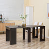 Extendable Dining Table, Expandable Kitchen Table for Small Spaces, Seats up to 6 People, Dark Brown