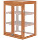 Wooden 2 Tier Cold Frame Greenhouse Polycarbonate Plant Grow House Portable Garden, 22.8" x 17.3" x 30.7", Orange