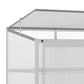 Aluminum Cold Frame Greenhouse, Raised Planter Bed Protection with Openable Top and 2 Shelves for Outdoor Indoor