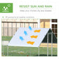 9.8' x 26.2' x 6.6' Chicken Coop Cage, Outdoor Hen House w/Cover & Lockable Door