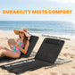 2 Pieces Beach Lounge Chair, Outdoor Folding Chaise Lounge Set w/ Pillow for Sunbath, Snap, Beige