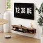 47" Floating TV Stand for TVs up to 50 Inch, Wall Mounted Media Console with Flip Drawer and 2 Open Shelves, Walnut